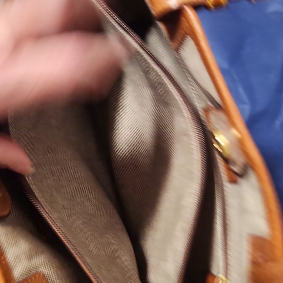 Dooney & Bourke Brown Tote Bag with Leather Trim - Picture 9 of 14